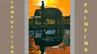 COMPOSITION PAINTING FOR BEGGINERS || VERY EASY STEP || A&P