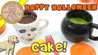 Mug Cake Skull & Witches Cauldron - Halloween Cake In A Cup In One Minute!