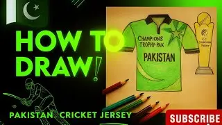 How to Draw a Pakistan Champions trophy shirt | easy drawing | Champion trophy 2025