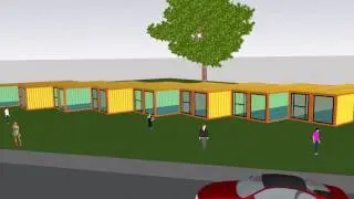 Container modificati palazzina appartamenti case hotel motel abitazioni