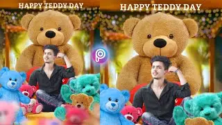 PicsArt Happy Teddy Bear Day l PicsArt valentine's Week Photo Editing Tutorial l Maurya Creation
