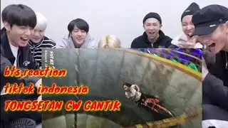 BTS,Reaction TONGSET4N cewe CANTIK, tiktok indonesia 2020