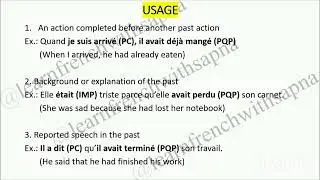 #leplusqueparfait#pasttense#allthreepasttense#easyfrenchgrammar
