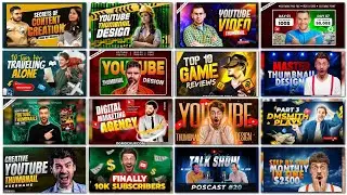Top 20 Best Free YouTube Thumbnail PSD Templates for 2025 | Trending Thumbnail Templates