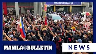 Protesters sing 