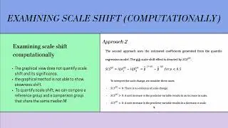 Quantile Regression and Scale Shift