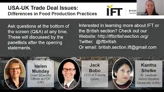 The science behind the USA & UK legislative frameworks & the impact on food safety &ndash; Webinar, Feb 21