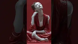 &ldquo;Chelizi Red Porcelain Lady Figurines   Handmade Folk Art Ceramics, Customizable&rdquo;
