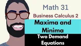 8.3 Maxima and Minima--Maximize Profit With Two Demand Equations (Video 7) | Business Calculus 2