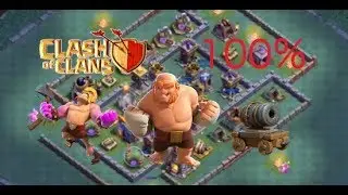 BH8 3 Star Attack Strategy(40 Barbs 4 Giants 5 Bombs 6 carts) #574