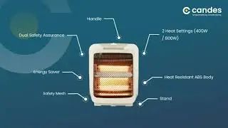 Candes New Infra Halogen Room Heater ,1 Year Warranty (Ivory) (2 Rod) Bajaj bast room heater review
