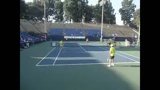 Atletas com defici&ecirc;ncia intelectual, jogando amistoso de t&ecirc;nis contra o Pete Sampras em LA, 2015
