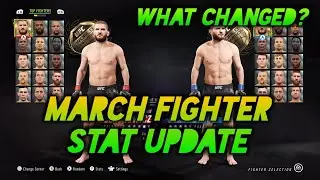 UFC 4: NEW FIGHTER STAT UPDATE (March) - What Changed?
