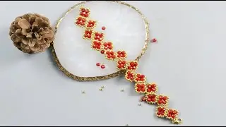 Beebeecraft DIY beaded bracelet with glass beads.