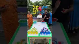 Water Cup Vs Roll Ball Pop Balloon Challenge Race