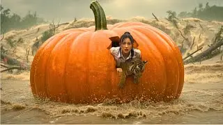 A Girl Alone Surviving the Forest | Through Flooded Jungle & Tornado 🌪️