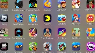 Roblox,Stumble Guys,Scary Teacher 3D,Tank Stars,Poppy Playtime 4,Save The Fish,Brawl Stars,Snake.io