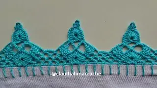 Bico de croche para pano de prato #847