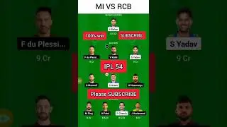 MI vs RCB Dream11 Team | RCB vs MI Playing11 Team | Today Match Prediction | Best Fantasy11 Team