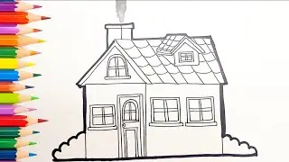 ghar ki drawing l draw a house l drawing drawing home l ghar ka drawing l house drawing easy l