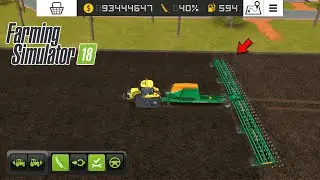 Farming Simulator 18 Большая сеялка! FS 18 Самая длинная цепь тележки | Таймлапс #FS18
