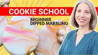 Marbled royal icing Easter cookies -  Create Mesmerizing Cookies with Royal Icing Marbling!