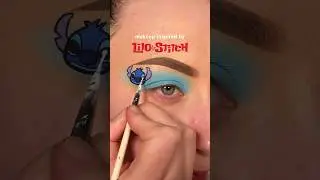 makeup inspired by lilo & stitch - stitch💙🛸 #disney #makeuptutorial