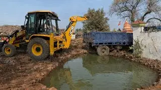 JCB 3dx Backhoe Machine Loading Mud Tractor's | Mahindra585 , NewHolland, Ecer And Swaraj Tracter 