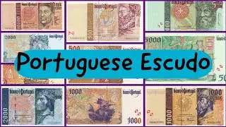 Portugal Currency Before Euro. Notes, Bills, Papermoney, Banknotes of Portugal Escudo's last issue.