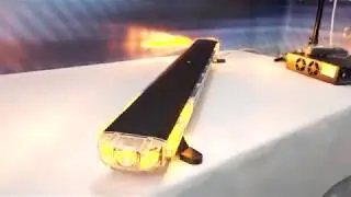 Supertynn sort varselbjelke p&aring; 1,2 meter