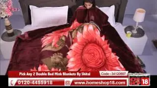 HomeShop18.com - Pick Any 2 Double Bed Mink Blankets By Shital