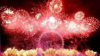 London, UK Fireworks Eve - Happy New Year 2016 (FULL HD)