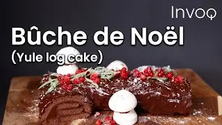 Рецепт рождественского полена | Элегантное французское рождественское полено с шоколадно-нуговой ...