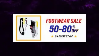 Footwear Sale Facebook Cover Design in Affinity Designer