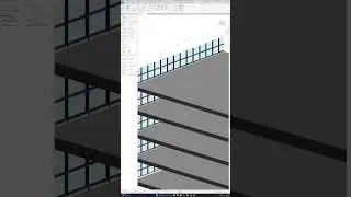 Detailed 3d view of the unitised curtain wall system drawn in Revit #shorts