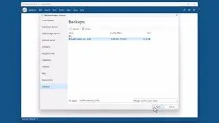 Open backup file