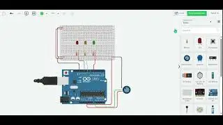 Analog Input/Output use Variable Resistor to control LED brightness  Arduino in TinkerCad