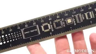 Multifunctional 25cm PCB Ruler with Reference Protractor, Resistor, for Electronic Engineers