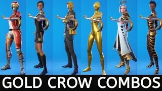 The Best TRYHARD Gold Crow Pickaxe Combos In Fortnite!