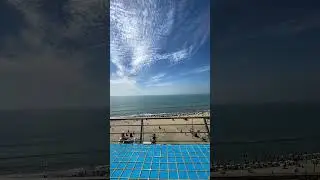 Infinite See View from swimming pool 🏊 #see #oceanview #coxsbazar #infinitesea #coxbazartour