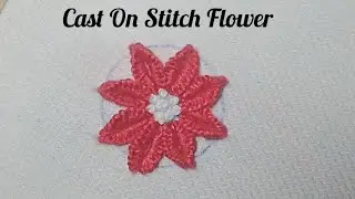 Cast On Stitch Flower Design ! Cast On Stitch Flower Kaise Banaye ?