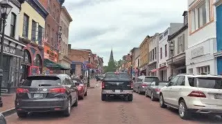 Driving Downtown - Classic Colonial Town 4K - Annapolis USA