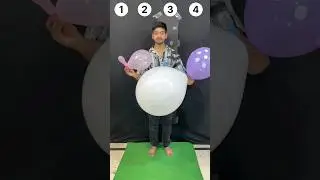 🖐️Can Pop This Four Size Balloon ? @Aky_Show #shorts #short