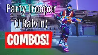 *NEW* Best Combos For Exclusive Party Trooper (J Balvin) Style | Fortnite Battle Royale
