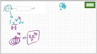 U6Q4 rewriting a radical expression for anti derivative in indefinite integral
