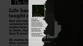 The Sting of Trust &mdash; written by JayDeeCNY. Now Available. Silence cuts deeper than sound.