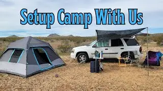 Solo Female Camp Setup - Boondocking in the Mojave Desert - California City Camping