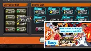 How to change Battle Stamps In One Piece Bounty Rush !easy!