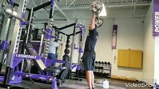 Bench Press Accessory Movements- Curl Bar Overhead Tricep Press