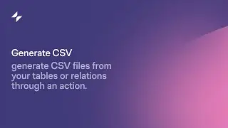 Integration | Generate CSV
